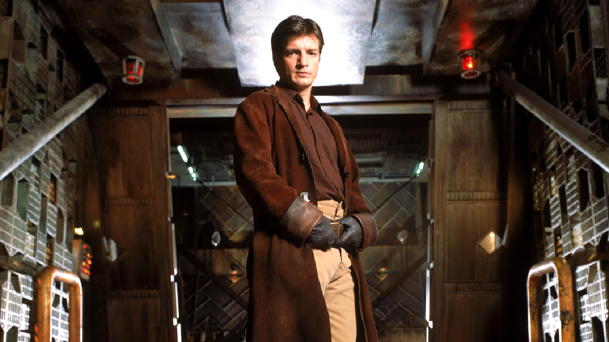 Nathan Fillion as Malcom Reynolds in Firefly