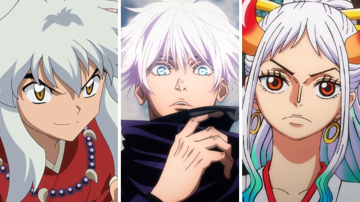 Inuyasha in 'Yashahime: Half-Demon Princesses,' Satoru Gojo from 'Jujutsu Kaisen,' and Yamato from 'One Piece'