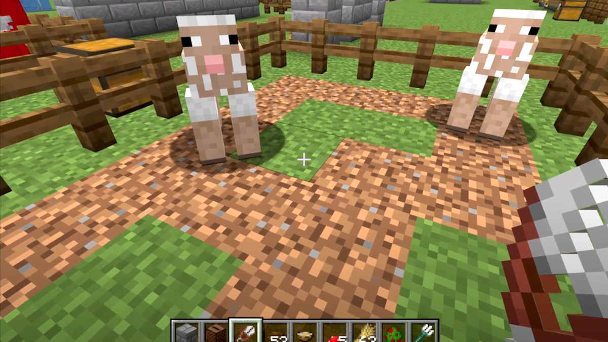 A pair of sheep from Minecraft