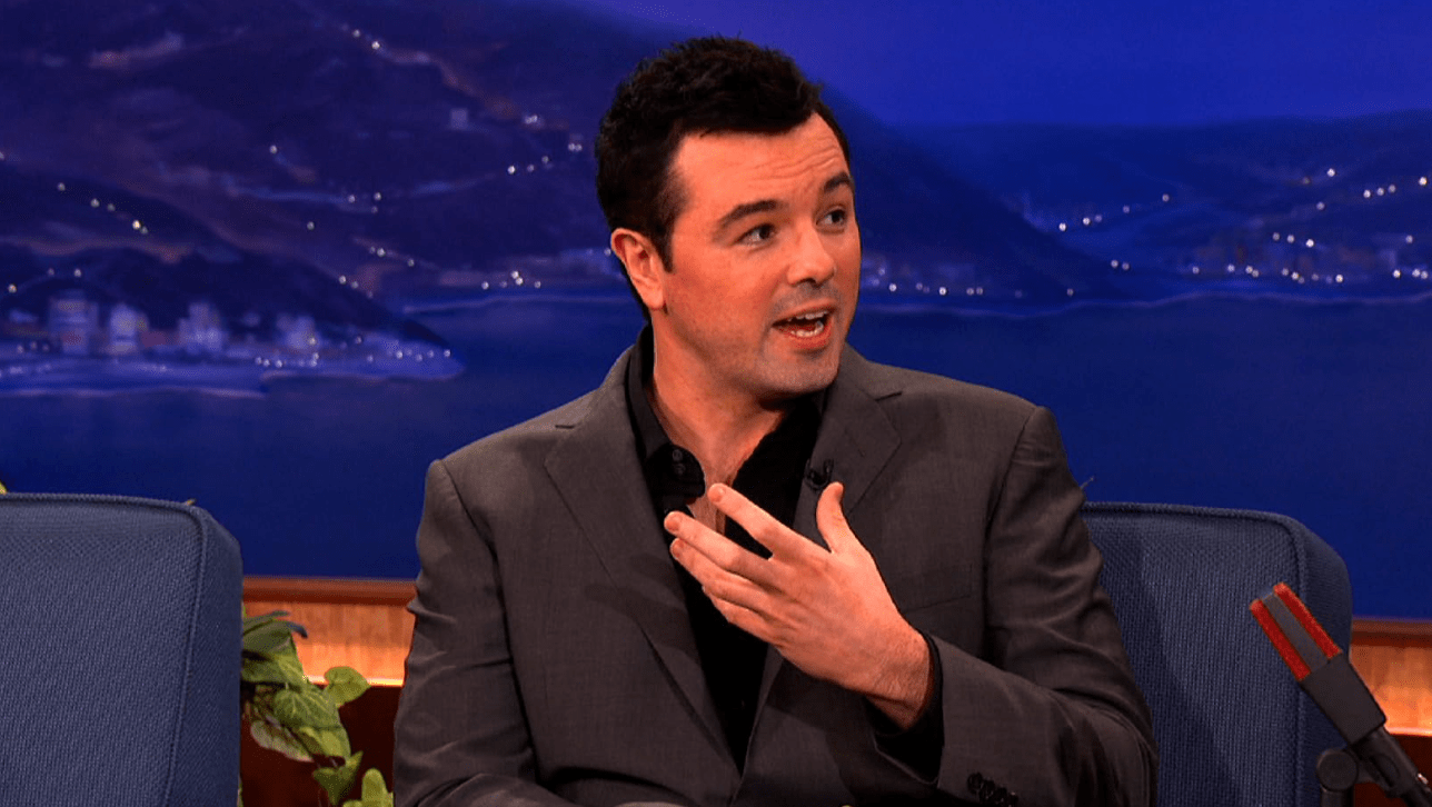 Seth MacFarlane on Conan O'Brien's talk show in 2010