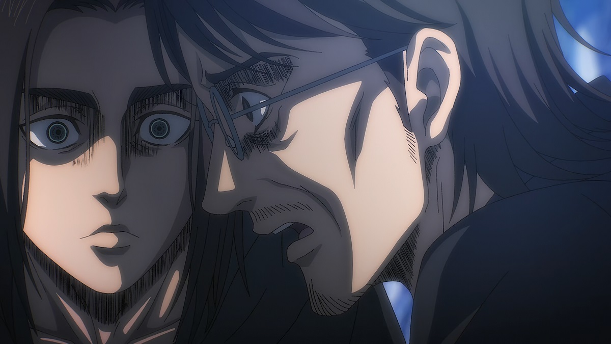 Eren manipulating his father, Dr. Yeager, in season 4 of 'Attack on Titan'.