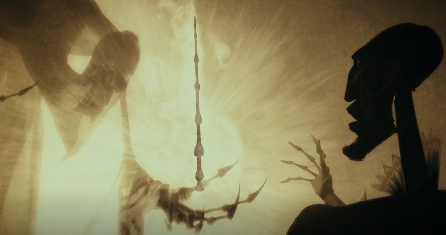 Death giving the elder brother the Elder Wand in Harry Potter and the Deathly Hallows