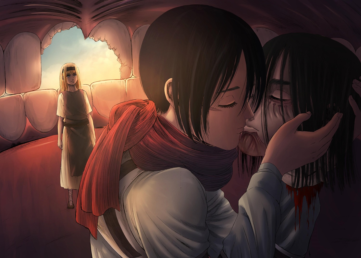 Mikasa kills Eren to stop the Rumbling in the final 'Attack on Titan' story arc