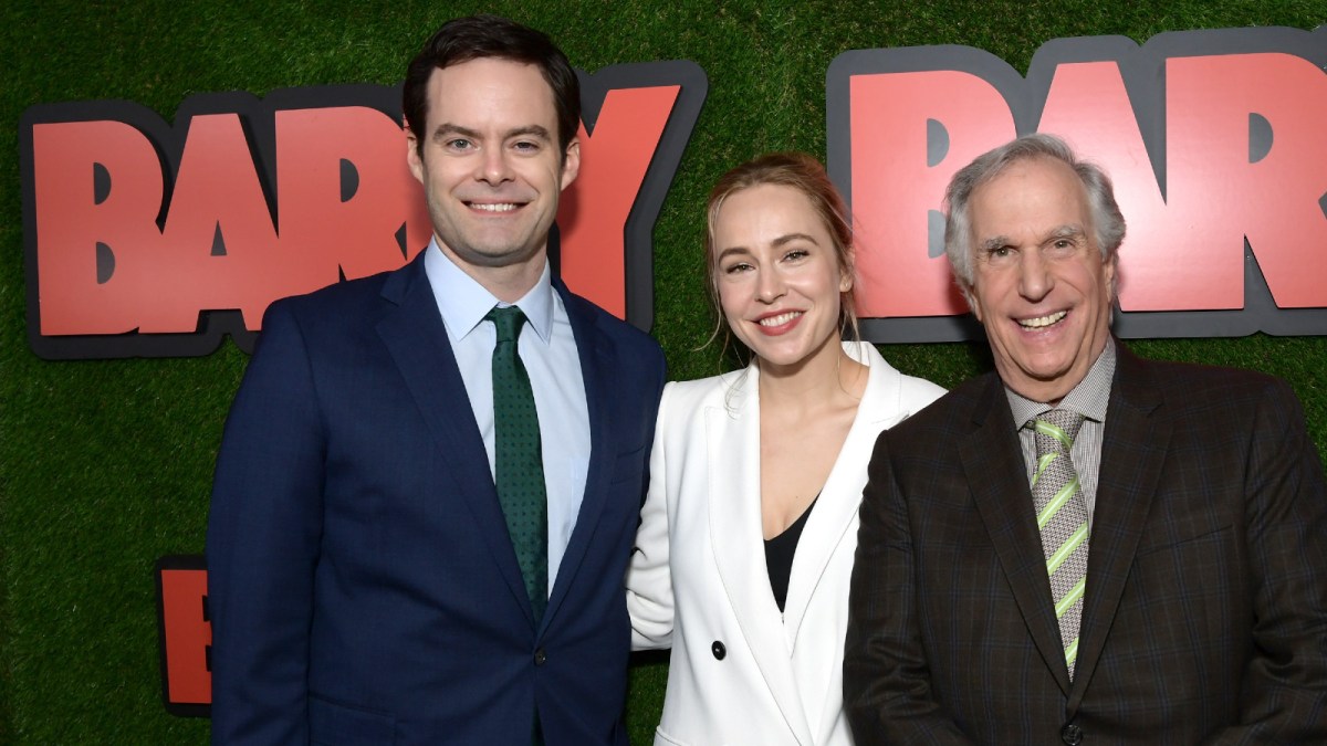 Bill Hader, Sarah Goldberg, and Henry Winkler