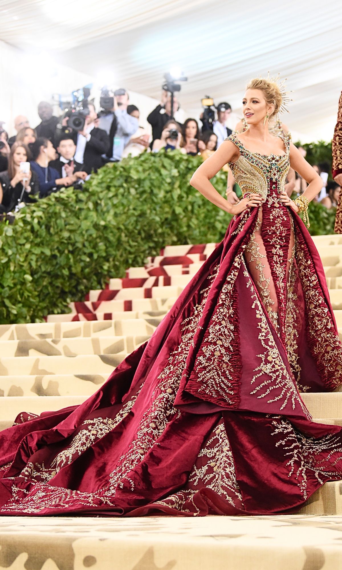 Blake Lively attends the Heavenly Bodies: Fashion & The Catholic Imagination Costume Institute Gala at The Metropolitan Museum of Art on May 7, 2018 in New York City.