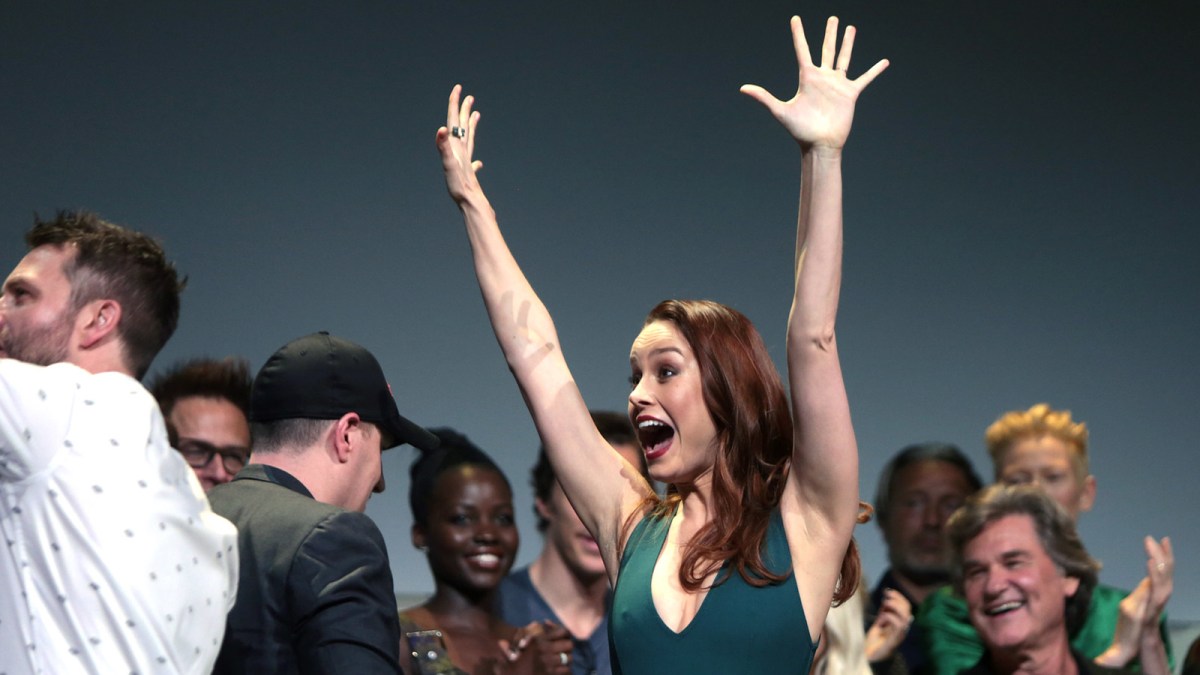 brie larson at san diego comic-con