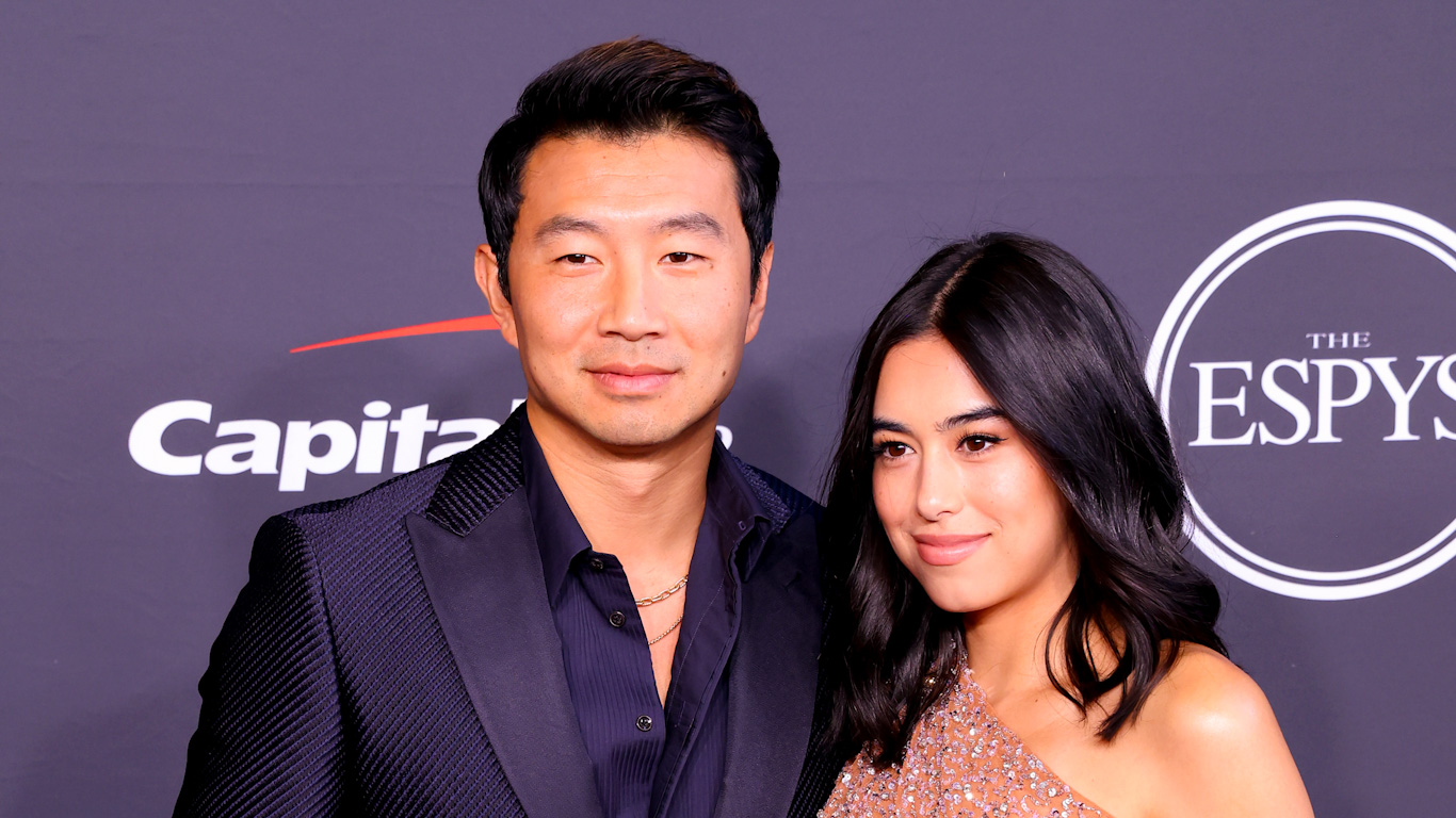 Simu Liu and his date, Jade Bender, arrive at the ESPY Awards