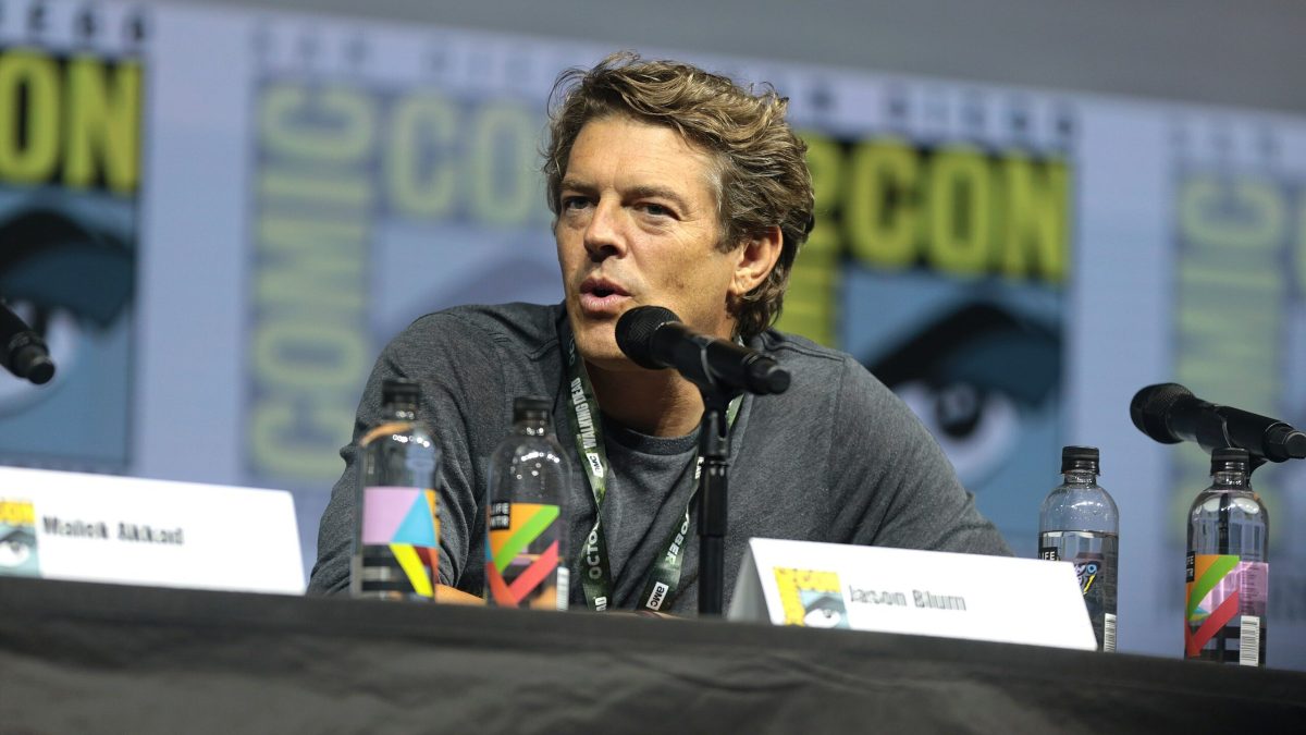 Jason Blum of Blumhouse speaking at Comic-Con