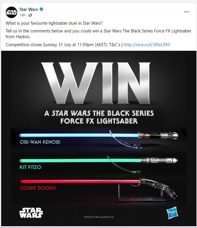 Star Wars Kit Fitzo Facebook Post