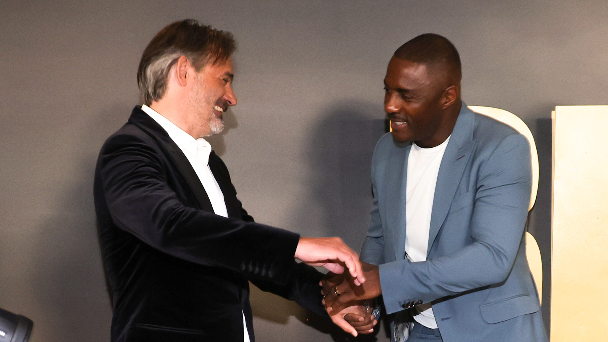 Director Baltasar Kormakur and Idris Elba attend the "Beast" World Premiere at Museum of Modern Art