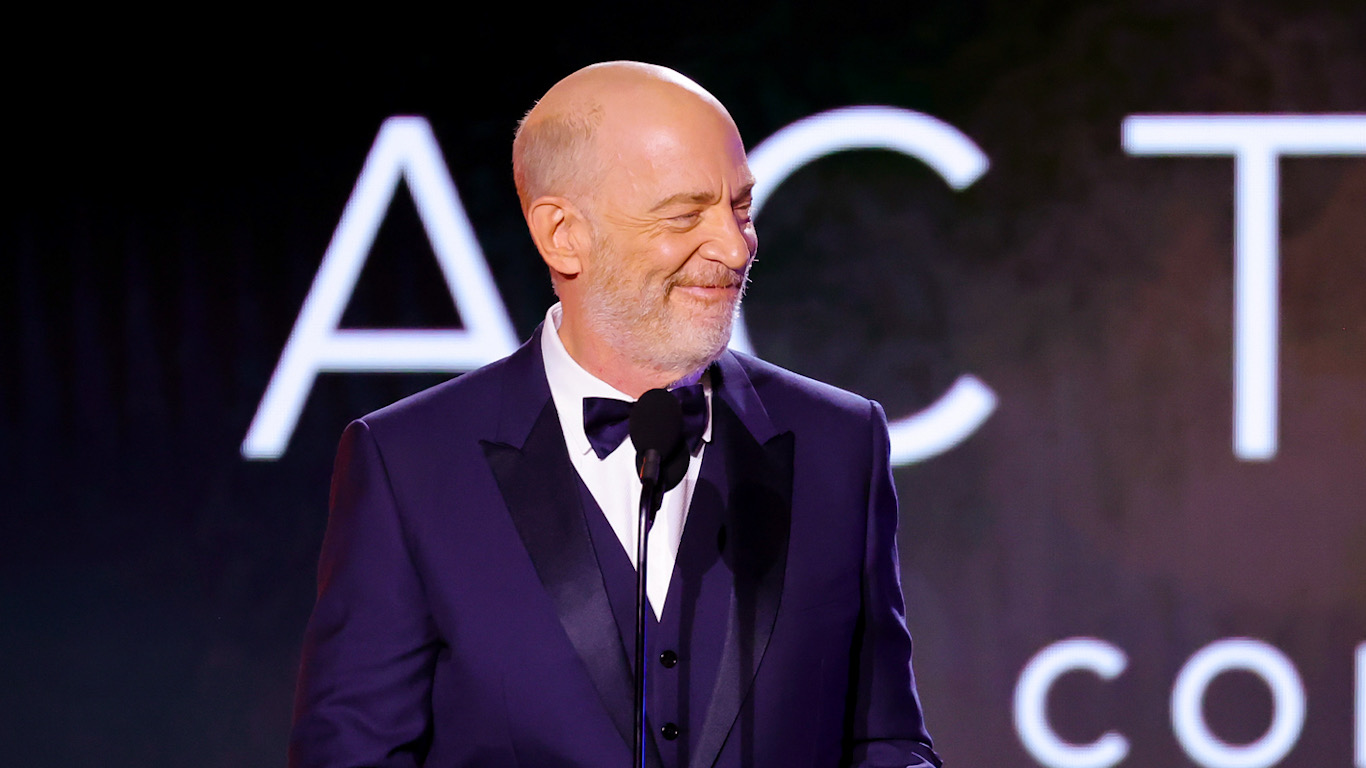 LOS ANGELES, CALIFORNIA - MARCH 13: J. K. Simmons speaks onstage during the 27th Annual Critics Choice Awards at Fairmont Century Plaza on March 13, 2022 in Los Angeles, California.