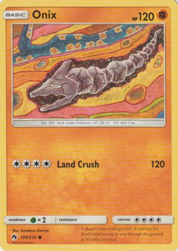 Onix Pokemon card