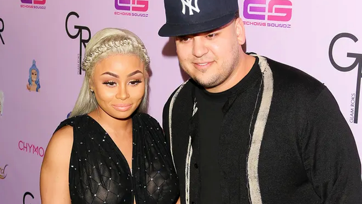 Rob Kardashian and Blac Chyna attending Chyna's birthday party, 2016