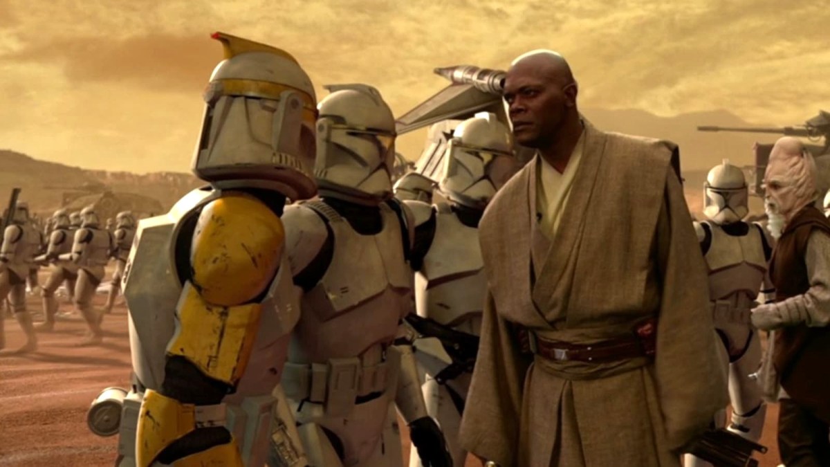 Star Wars Episode II Attack of the Clones Mace Windu and the clones