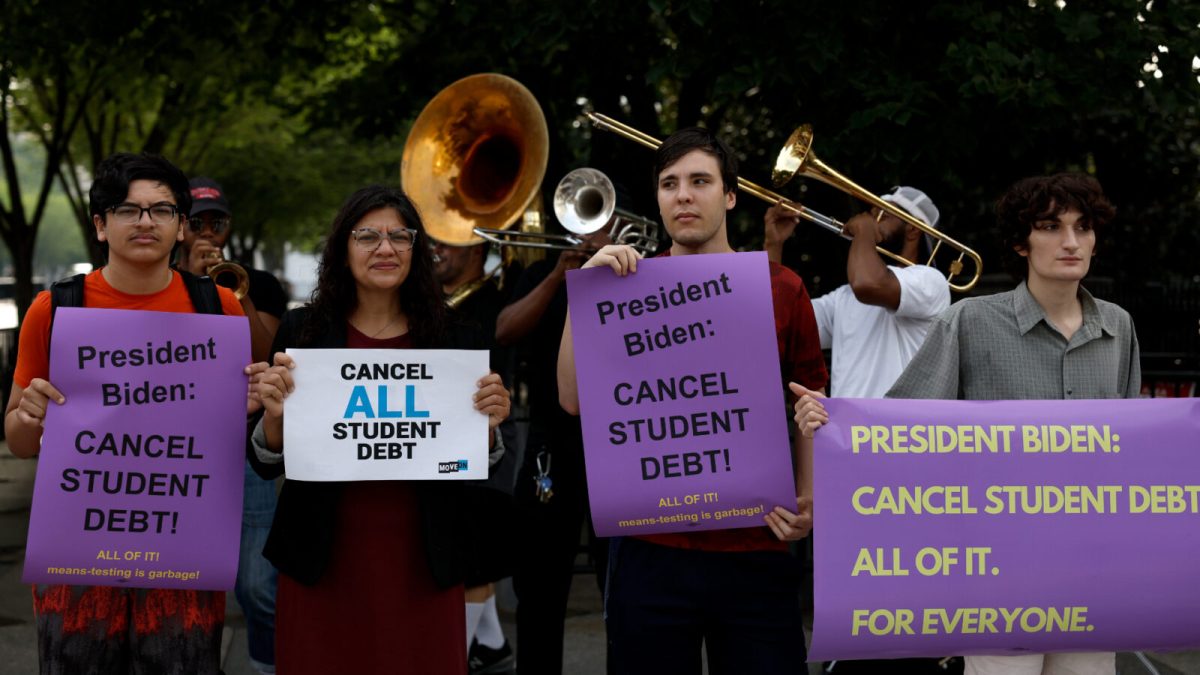 Protest for student debt relief