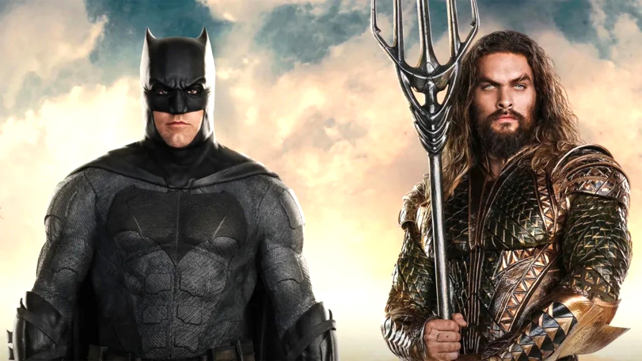 Ben Affleck as Batman and Jason Momoa as Aquaman