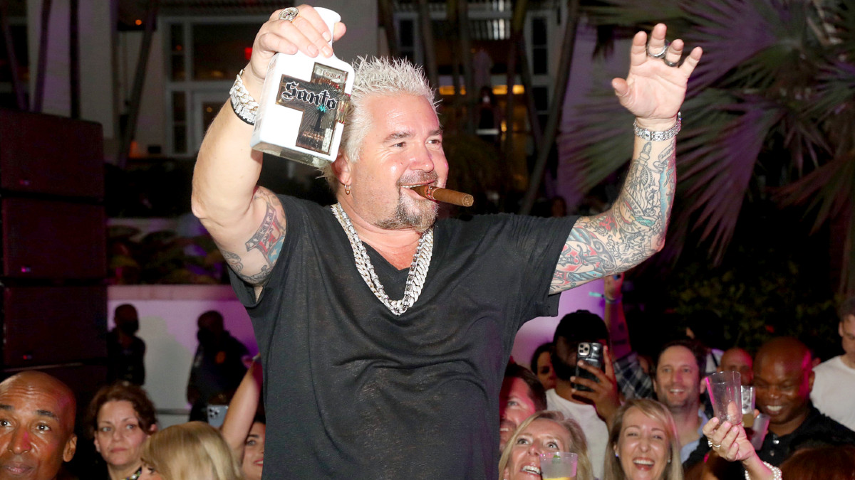 Guy Fieri hosts Guy Fieri's Late Night Goldbelly Party at SOBEWFF 2022 on February 26, 2022 in Miami Beach, Florida.