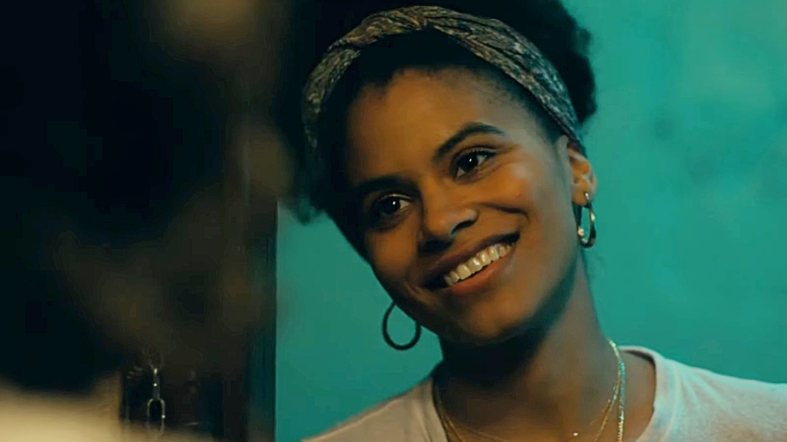 Zazie Beetz smiling, her head tilted