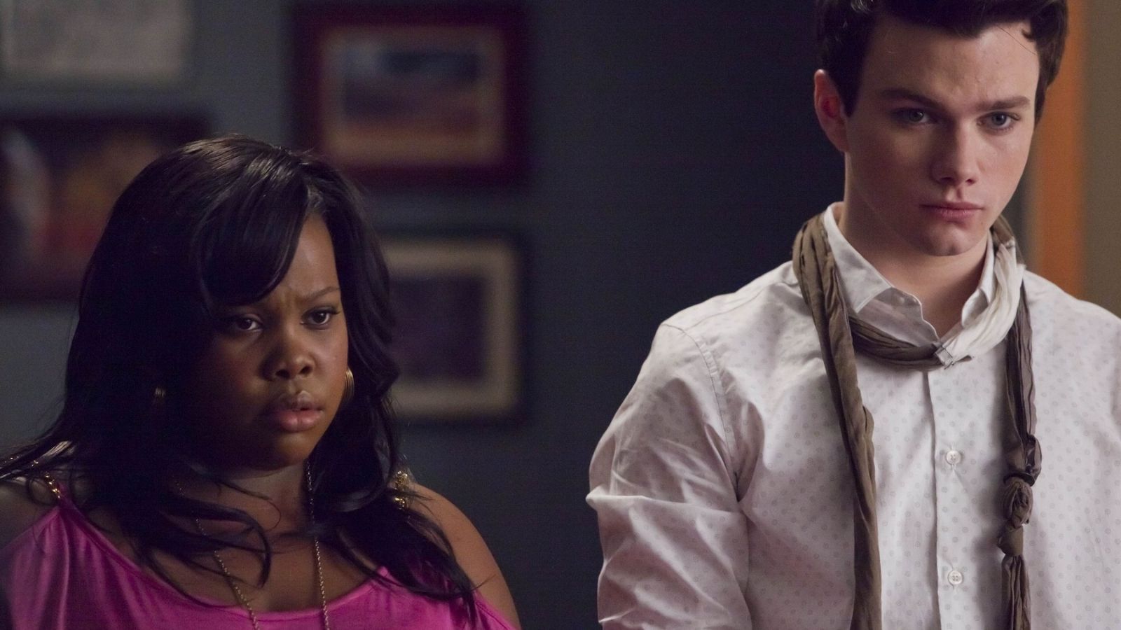 chris colfer amber riley glee