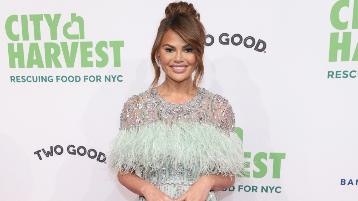 Chrissy Teigen attends the City Harvest Presents The 2022 Gala: Red Supper Club at Cipriani 42nd Street on April 26, 2022 in New York City.