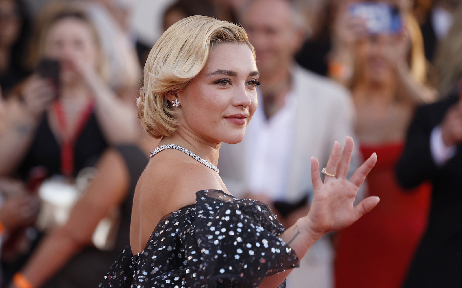 Florence Pugh red carpet Venice