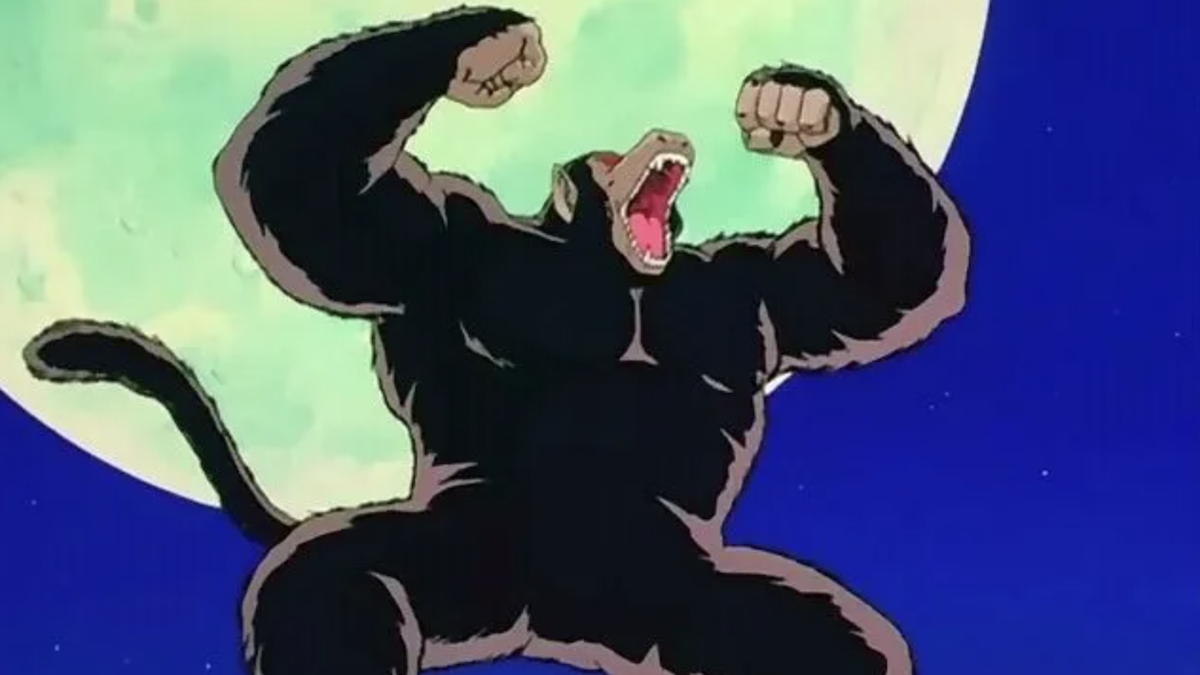 Goku is in his ape form.