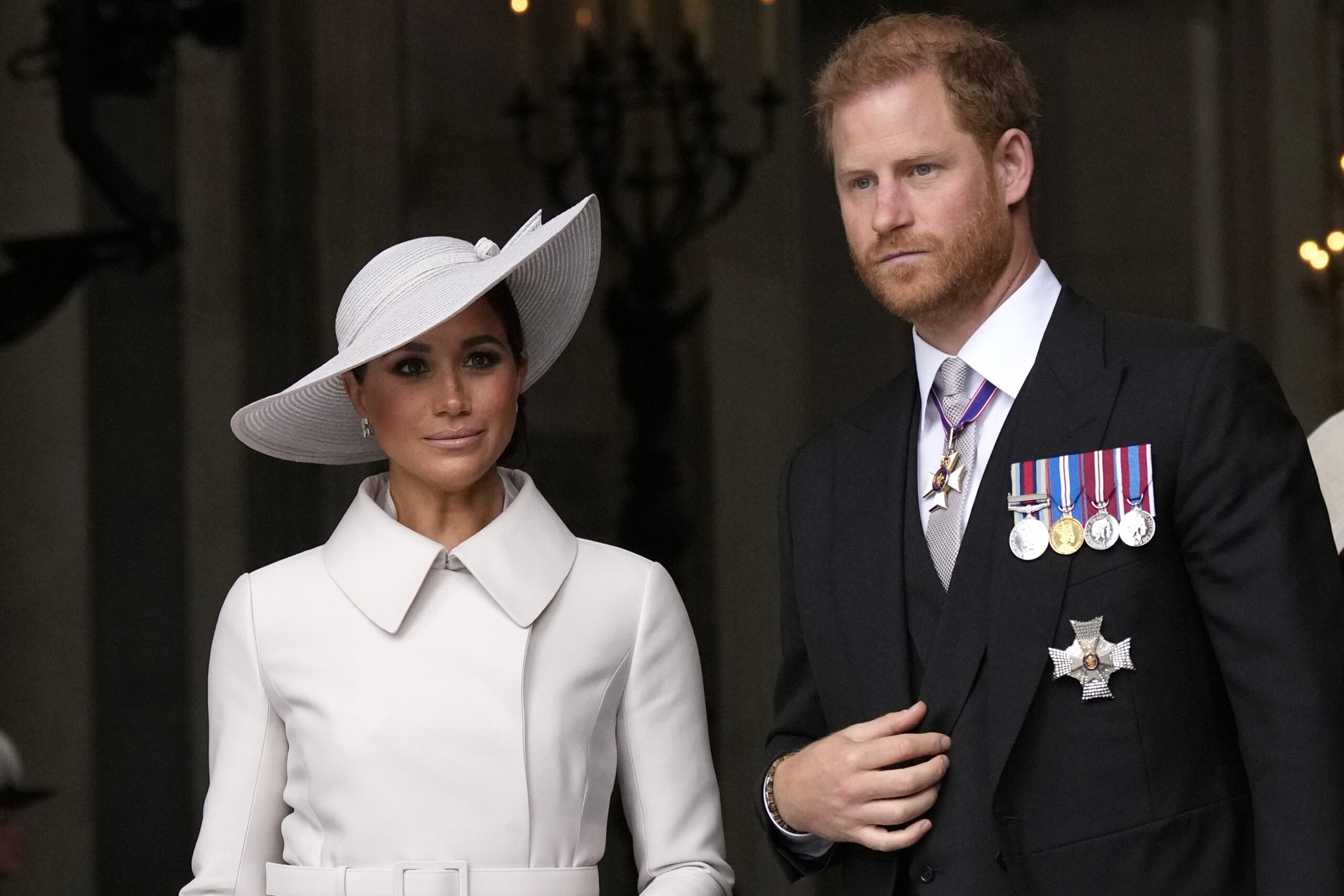 Prince Harry and Meghan Markle at Platinum Jubilee 2022