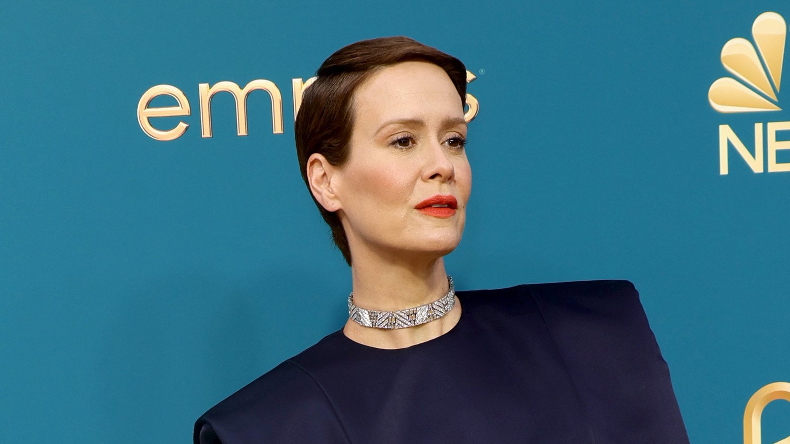 Sarah Paulson attends the 74th Primetime Emmys at Microsoft Theater on September 12, 2022 in Los Angeles, California.