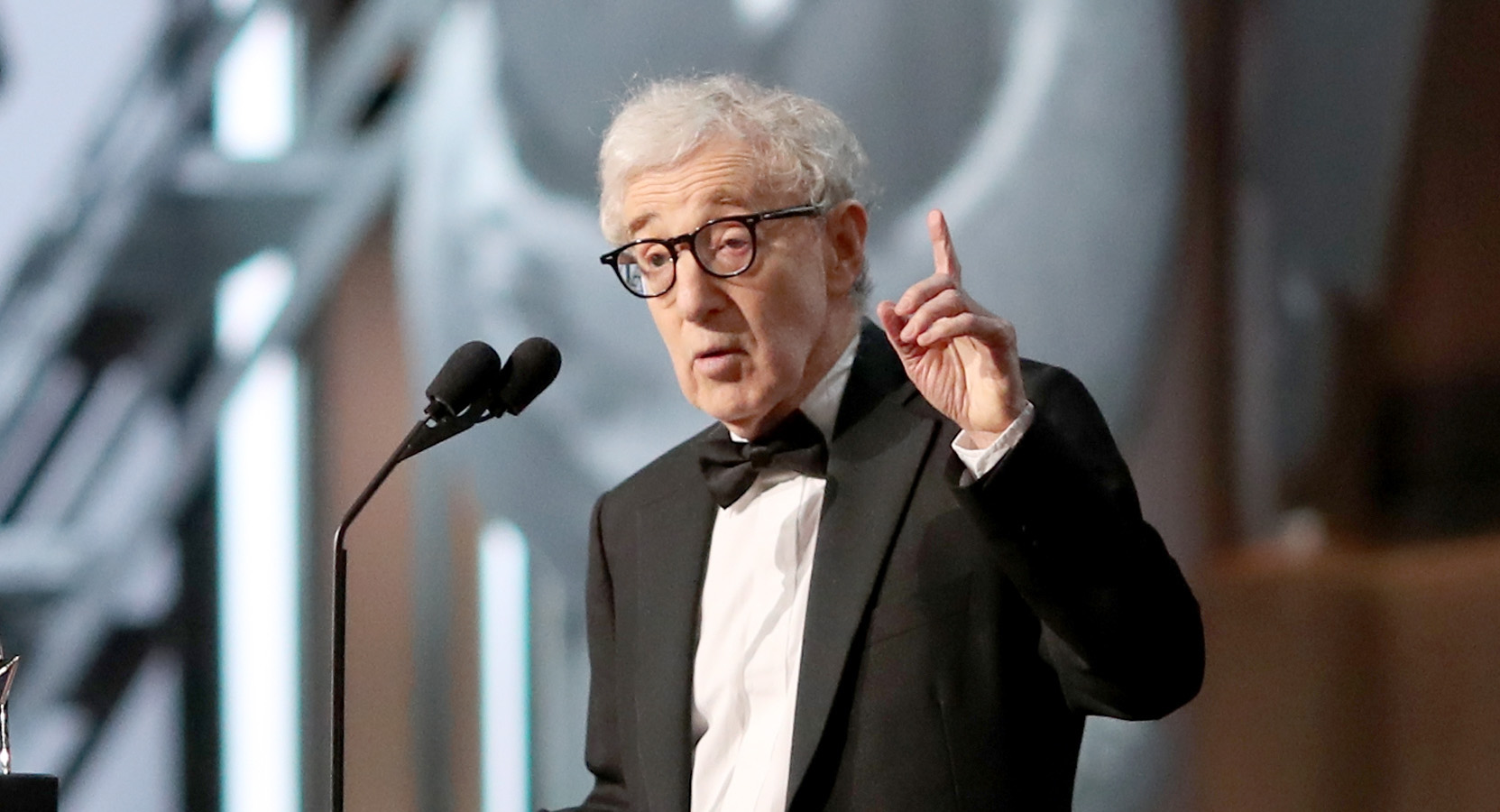 Director Woody Allen speaks onstage during American Film Institute's 45th Life Achievement Award Gala Tribute to Diane Keaton at Dolby Theatre on June 8, 2017 in Hollywood, California.