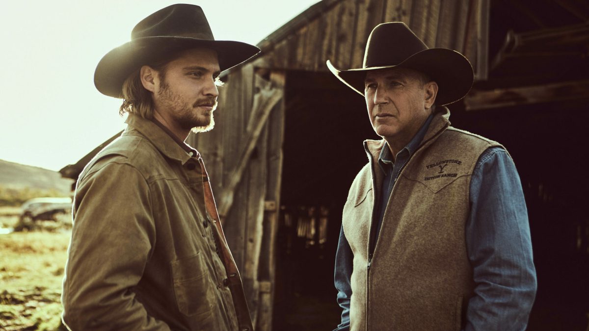 Luke Grimes and Kevin Costner