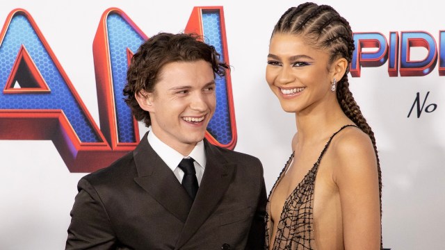 Tom Holland and Zendaya attends the Los Angeles premiere of Sony Pictures' 'Spider-Man: No Way Home' on December 13, 2021 in Los Angeles, California.