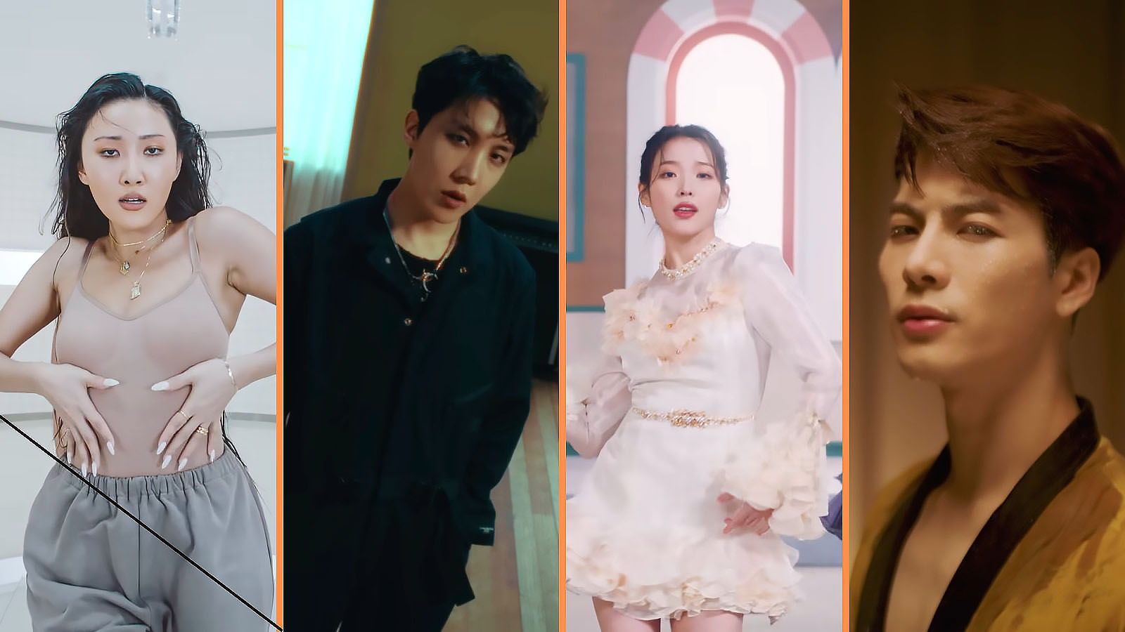 K-Pop Soloists Hwasa, J-Hope, IU and Jackson Wang