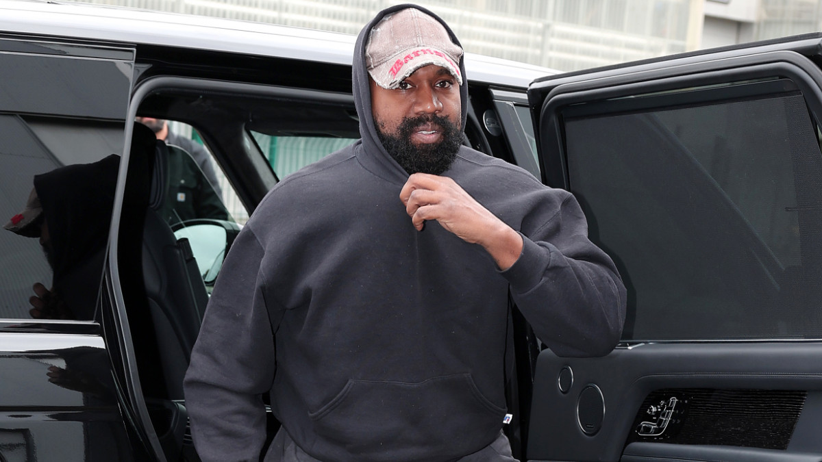 Kanye West attends the Balenciaga Womenswear Spring/Summer 2023 show as part of Paris Fashion Week on October 02, 2022 in Villepinte, France.