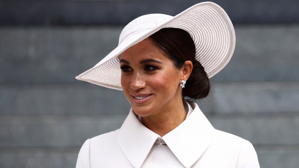 Meghan, Duchess of Sussex departs after the National Service of Thanksgiving to Celebrate the Platinum Jubilee of Her Majesty The Queen at St Paul's Cathedral on June 3, 2022 in London, England. The Platinum Jubilee of Elizabeth II is being celebrated from June 2 to June 5, 2022, in the UK and Commonwealth to mark the 70th anniversary of the accession of Queen Elizabeth II on 6 February 1952.