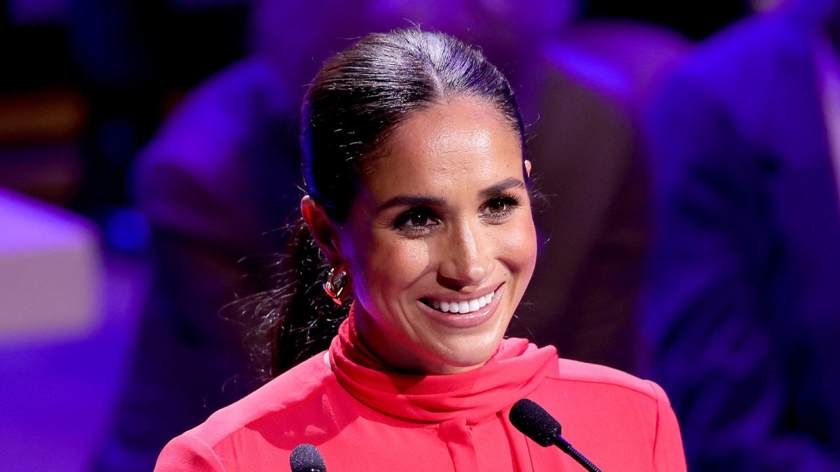 Meghan, Duchess of Sussex makes the keynote speech during the Opening Ceremony of the One Young World Summit 2022 at The Bridgewater Hall on September 05, 2022 in Manchester, England. The annual One Young World Summit brings together more than two thousand of the brightest young leaders from every country and sector, working to accelerate social impact both in-person and digitally. Meghan is a counsellor for the organisation, alongside Justin Trudeau, Sir Richard Branson, and Jamie Oliver, among others.