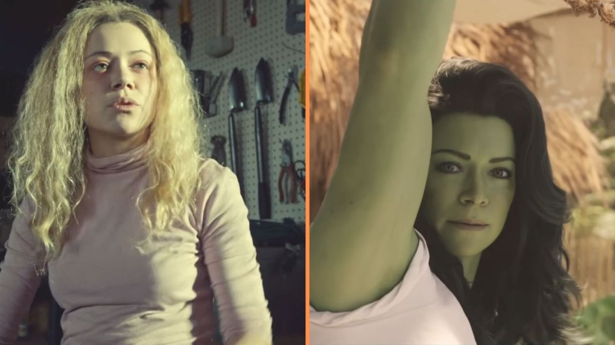 Tatiana Maslany as She Hulk and as Helena in Orphan Black