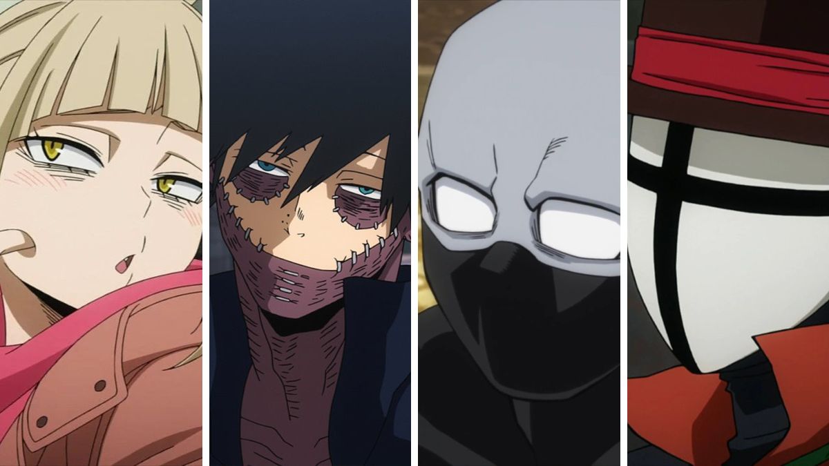 Himiko Toga, Dabi, Twice, and Mr. Compress from 'My Hero Academia'