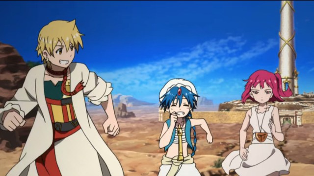 Alibaba, Aladdin, and Morgiana in Magi.