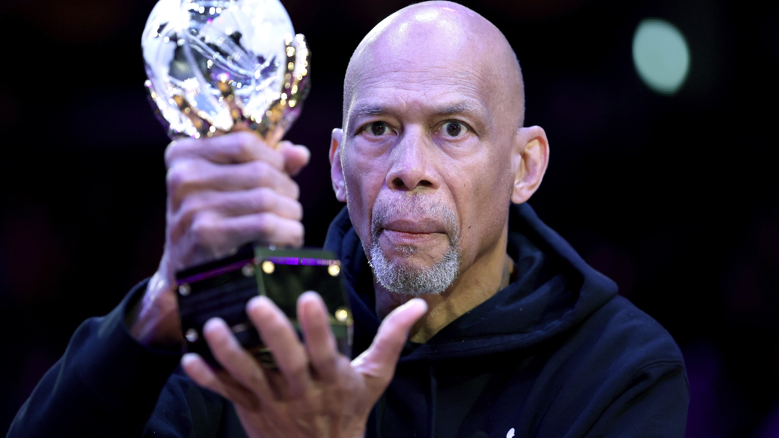 Kareem Abdul-Jabbar at the Denver Nuggets v Los Angeles Lakers