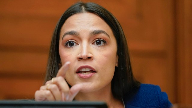 Rep. Alexandria Ocasio-Cortez (D-NY) speaks during a House Committee on Oversight and Reform hearing on gun violence on Capitol Hill on June 8, 2022 in Washington, DC.