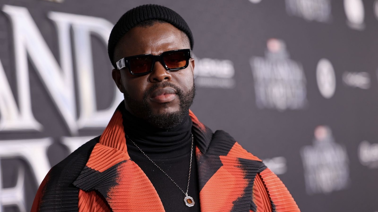 Winston Duke attends the Black Panther: Wakanda Forever World Premiere at the El Capitan Theatre in Hollywood, California on October 26, 2022.