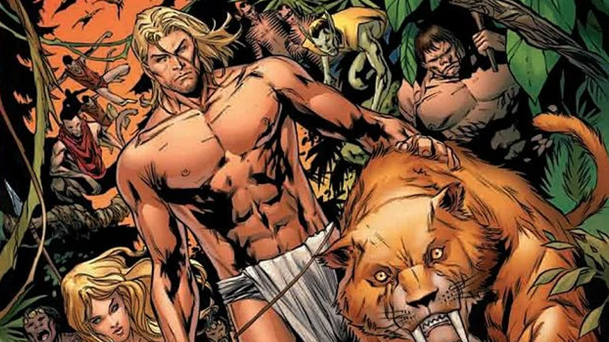 Ka-Zar poses in the Savage Land