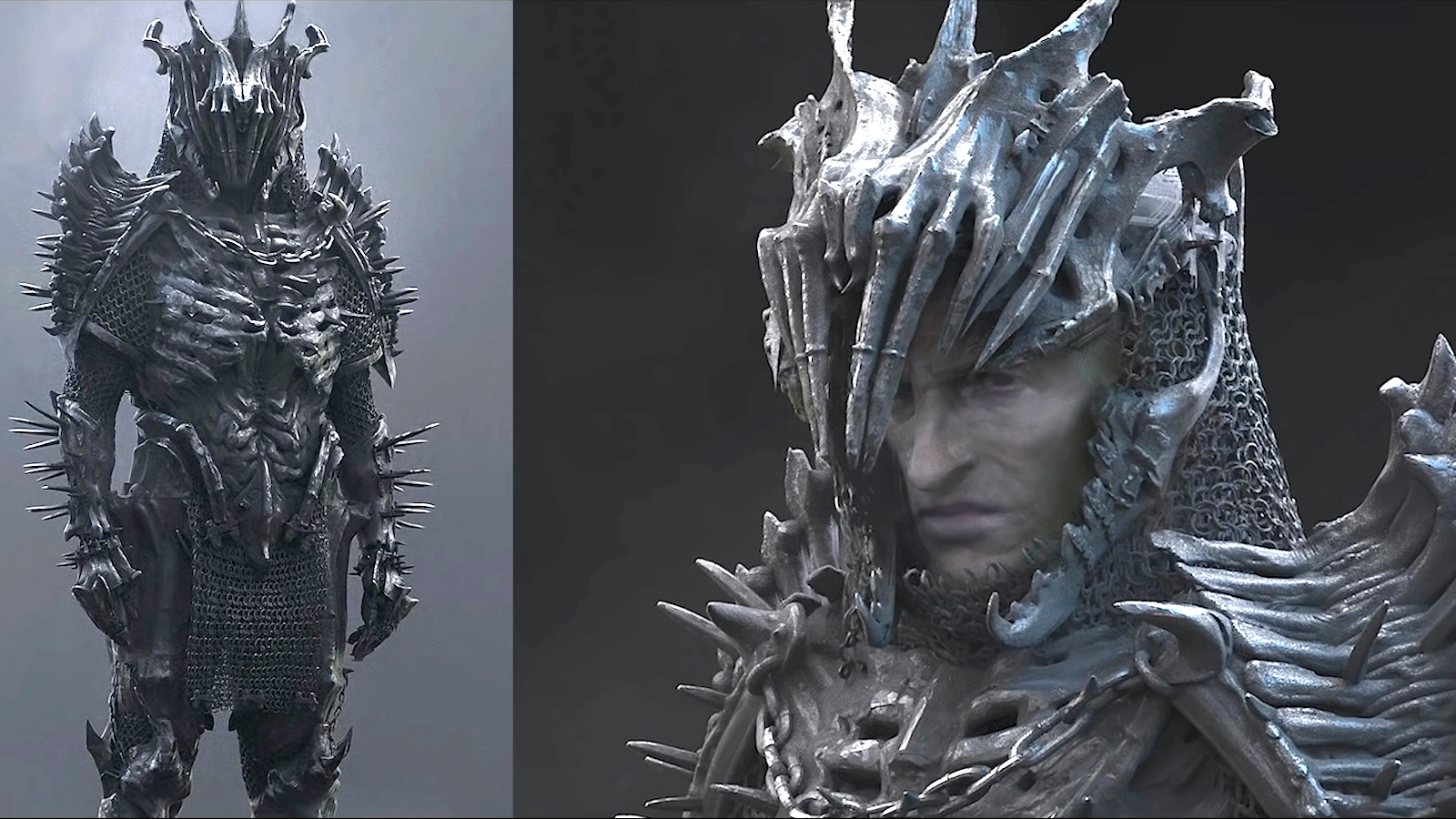 Concept art for Eredin Bréacc Glas of the Wild Hunt in 'The Witcher'