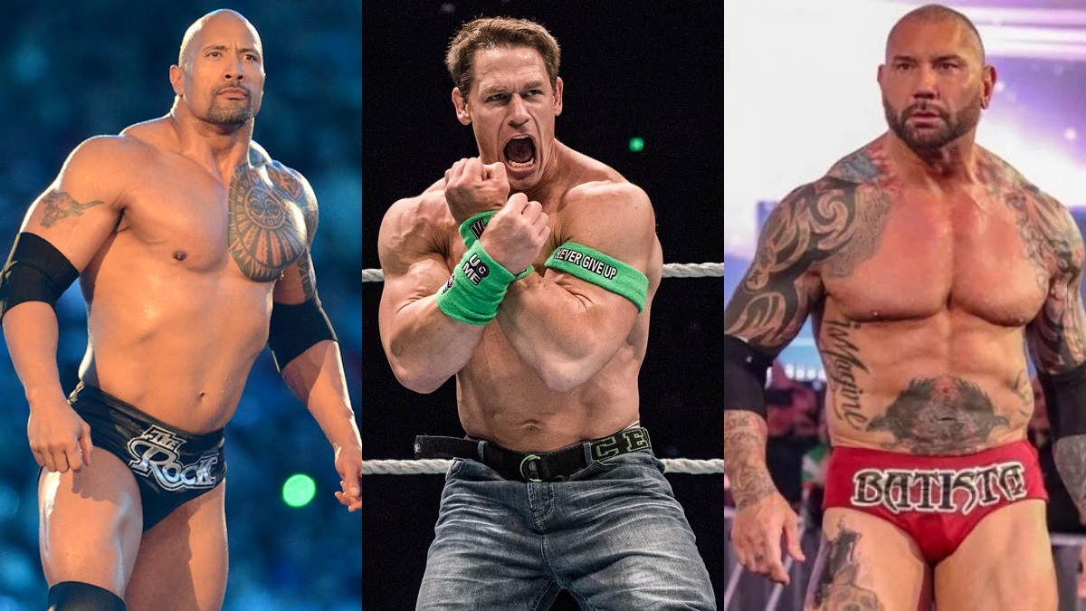 dwayne johnson john cena dave bautista