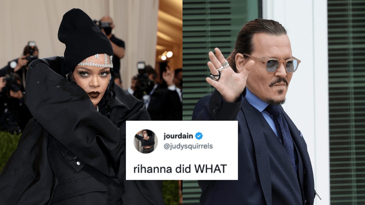 rihanna and johnny depp with tweet