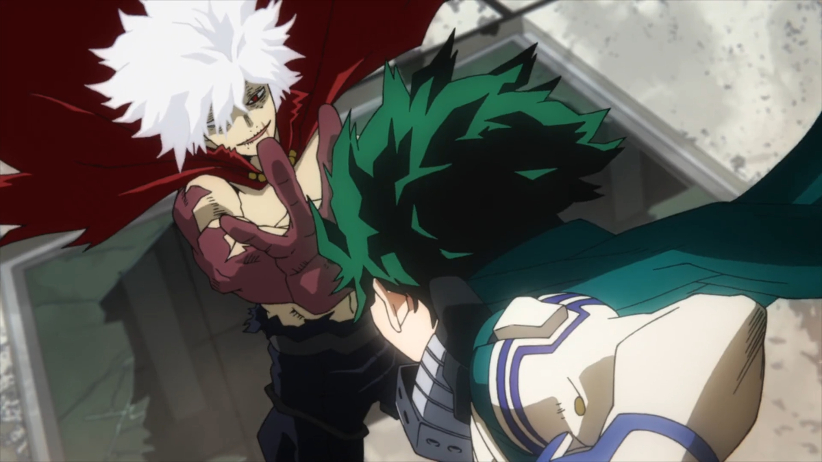 Shigaraki and Deku from My Hero Academia