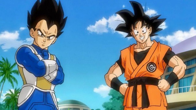 Goku and Vegeta in a scene from ‘Dragon Ball Z’