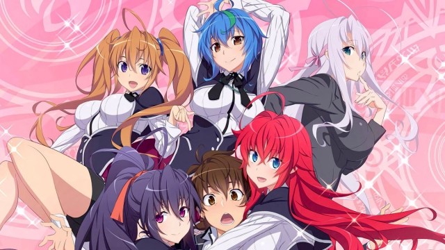 The characters of the popular harem anime, ‘High Scholl DxD’ in a promotional image