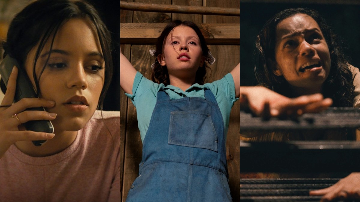 Jenna Ortega in Scream, Mia Goth in Pearl and Georgina Campbell in Barbarian