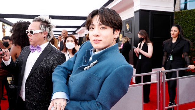 BTS' Jungkook at the 64th Annual GRAMMY Awards - Red Carpet